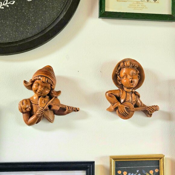 Other - 3/$45🥳 Vintage Mid-Century Modern Syroco Wall Plaques – Hand Carved